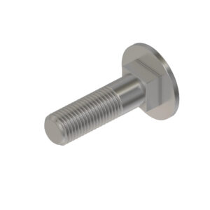 Round Head Square Long Neck Bolt, M16 X 50