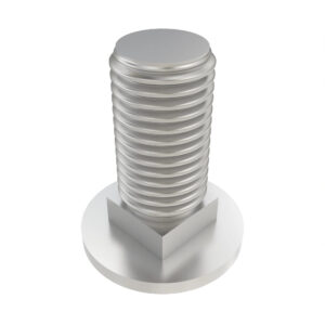 Round Head Square Neck Bolt, M10 X 25
