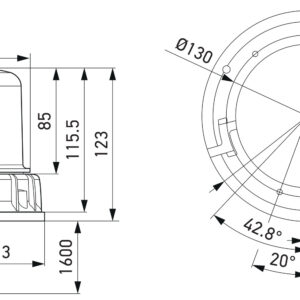 LED-Rotating Beacon - K-LED 1.2 - 12/24/10/30V