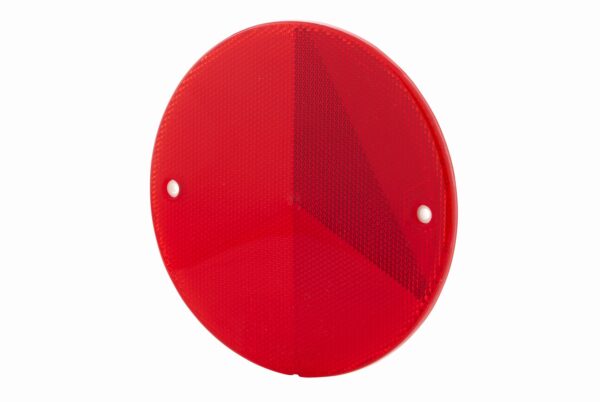 Reflector - Lens Colour: Red - round - Bolted/mounting