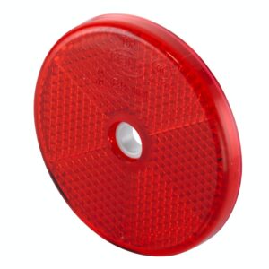 Reflector - Lens Colour: Red - round - Bolted/mounting