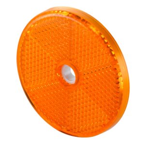 Reflector - Lens Colour: Yellow - round - Bolted/mounting