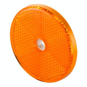 Reflector - Lens Colour: Yellow - round - Bolted/mounting