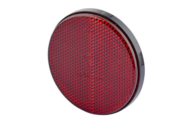 Reflector - Lens Colour: Red - round - Bolted/mounting