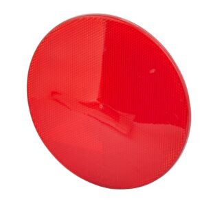 Reflector - Lens Colour: Red - round - Glued/mounting