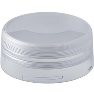 Lens, rotating beacon