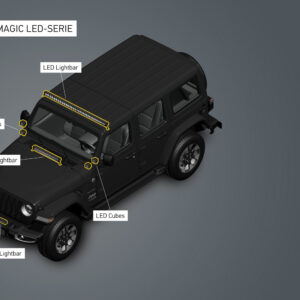 LED-Spotlight - Black Magic Edgeless Cube Kit 2.7" - 12/24V