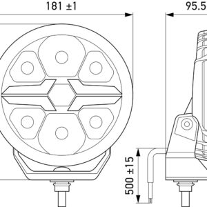 LED-Spotlight - Blade Chrom 7" - 12/24V - white - 1800lm