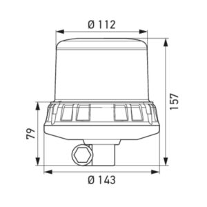 LED-Strobe-type Beacon - 12/24V - Green
