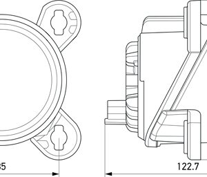 LED-Headlight - 90mm Essential R80 - 24/12V