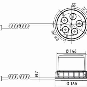 Rotating Beacon - UltraRAY 2.1 - 10/30V