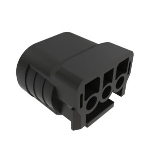 Gray External Electrical Connector Housing, 3 Cavities