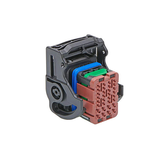 Brown External Electrical Connector Housing, 32 Cavities