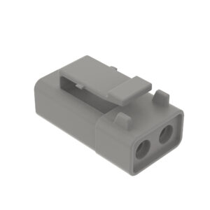 Gray External Electrical Connector Housing, 2 Cavities