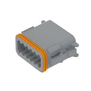 Gray Internal Electrical Connector Housing, Cavities 12