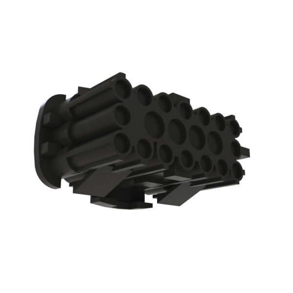 Black External Electrical Connector Housing, 20 Cavities