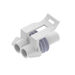 Gray External Electrical Connector Housing, 2 Cavities