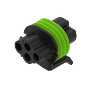 Black External Electrical Connector, 4 Cavities