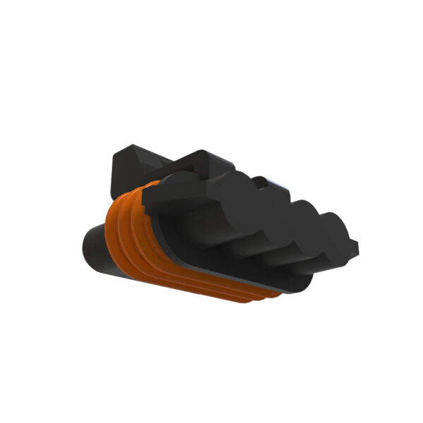 Black External Electrical Connector Housing, 4 Cavities
