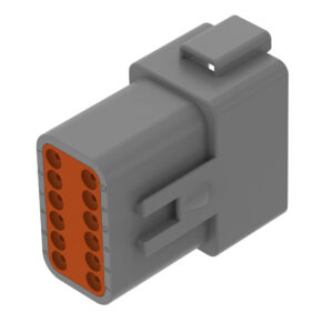 Gray External Electrical Connector Assembly, 12 Cavities