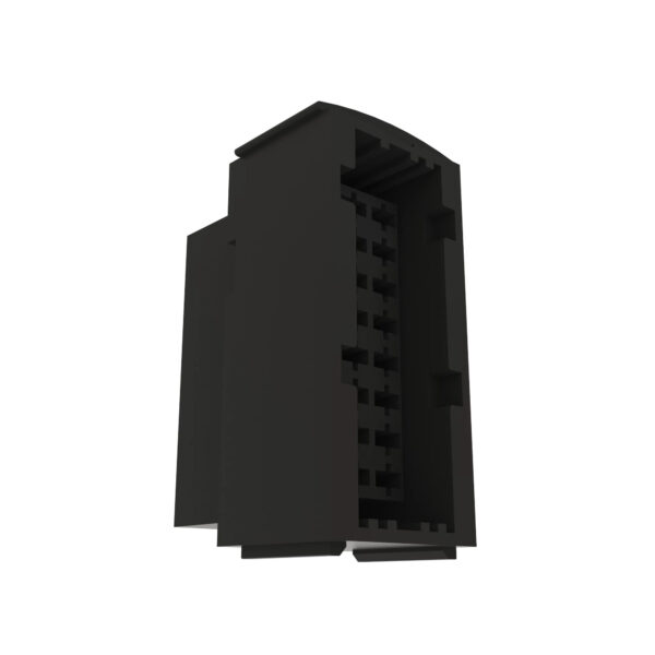 Black External Electrical Connector Housing, 16 Cavities
