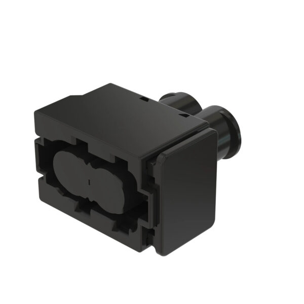 Black External Electrical Connector Housing, 2 Cavities