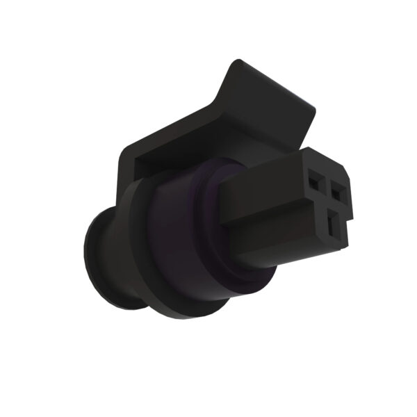 Black External Electrical Connector Housing, 3 Cavities
