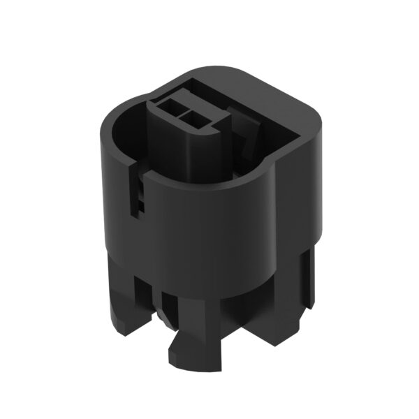 Black External Electrical Connector Housing, 2 Cavities