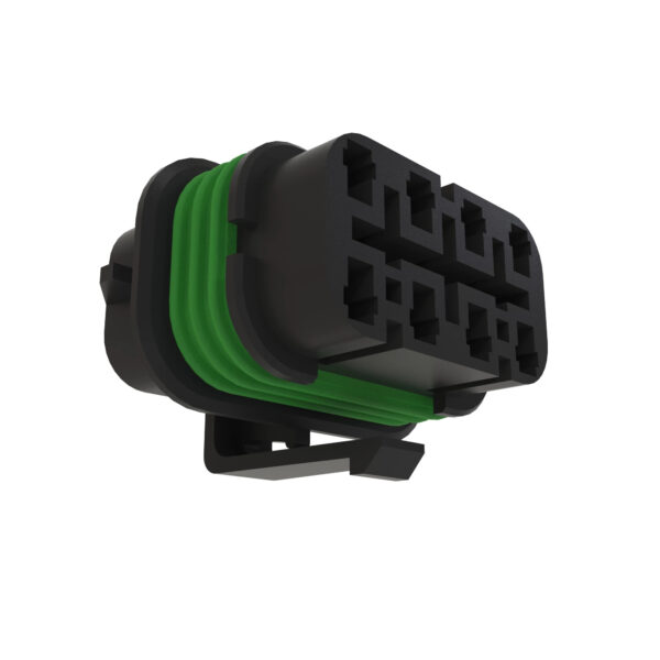 Black Internal Electrical Connector Housing, 8 Cavities