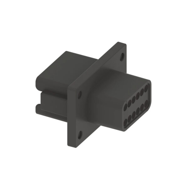 Black External Electrical Connector Housing, 12 Cavities