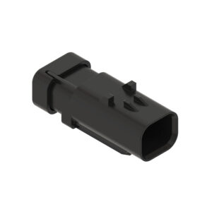 Gray Electrical Connector Housing, Cavities 2