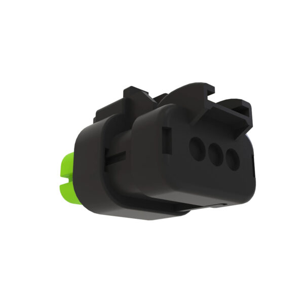 Green Electrical Connector Housing, 3 Cavities