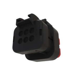 Gray Electrical Connector Housing, 6 Cavities
