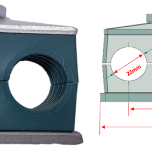 Double Pipe Clamp √Ò 22Mm
