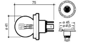 Asymmetrical 410 Bulb 12V