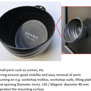 Granit Black Edition Plastic Magnetic Tray