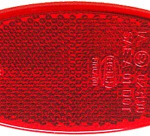Reflector - Lens Colour: Red - oval - Glued/mounting
