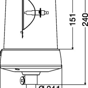 Halogen-Rotating Beacon - KL 7000 - 24V - Blue