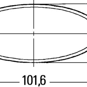 Reflector - Lens Colour: White - oval - Glued/mounting
