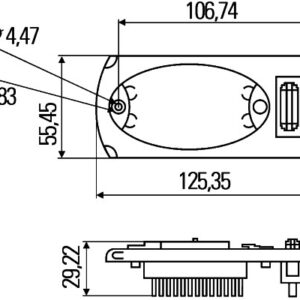 Interior Light - Mini OvalLED - LED - 24V