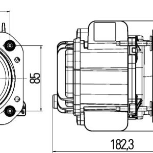 LED/DE-Headlight - 90mm Performance Bi-LED L70 - 24V