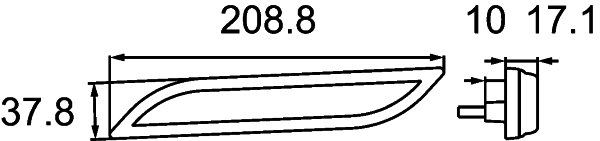 Side Marker Light - Shapeline Style - LED - 12/24V