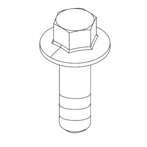 Flanged Cap Screw, M8 X 25